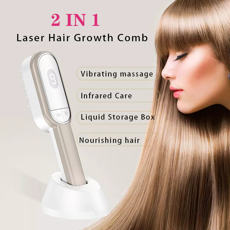 Oabes chăm sóc tóc lược Laser Tăng trưởng Tăng trưởng Tăng trưởng LAM CƯỚI Massager Kiểm soát dầu rụng tóc đa chứcnăng Ion Massager Chăm sóc tóc Comb Massage Comb.